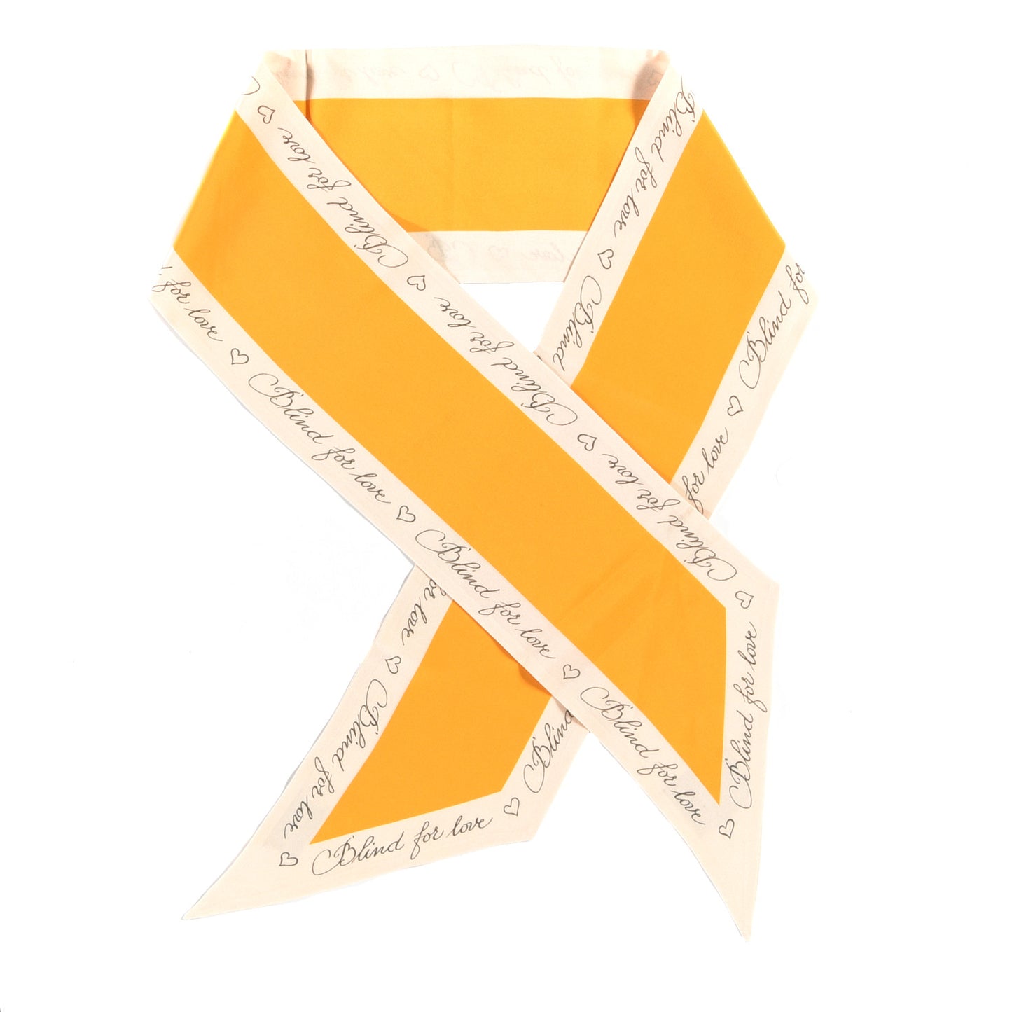 Silk Blind For Love Scarf Yellow Ivory