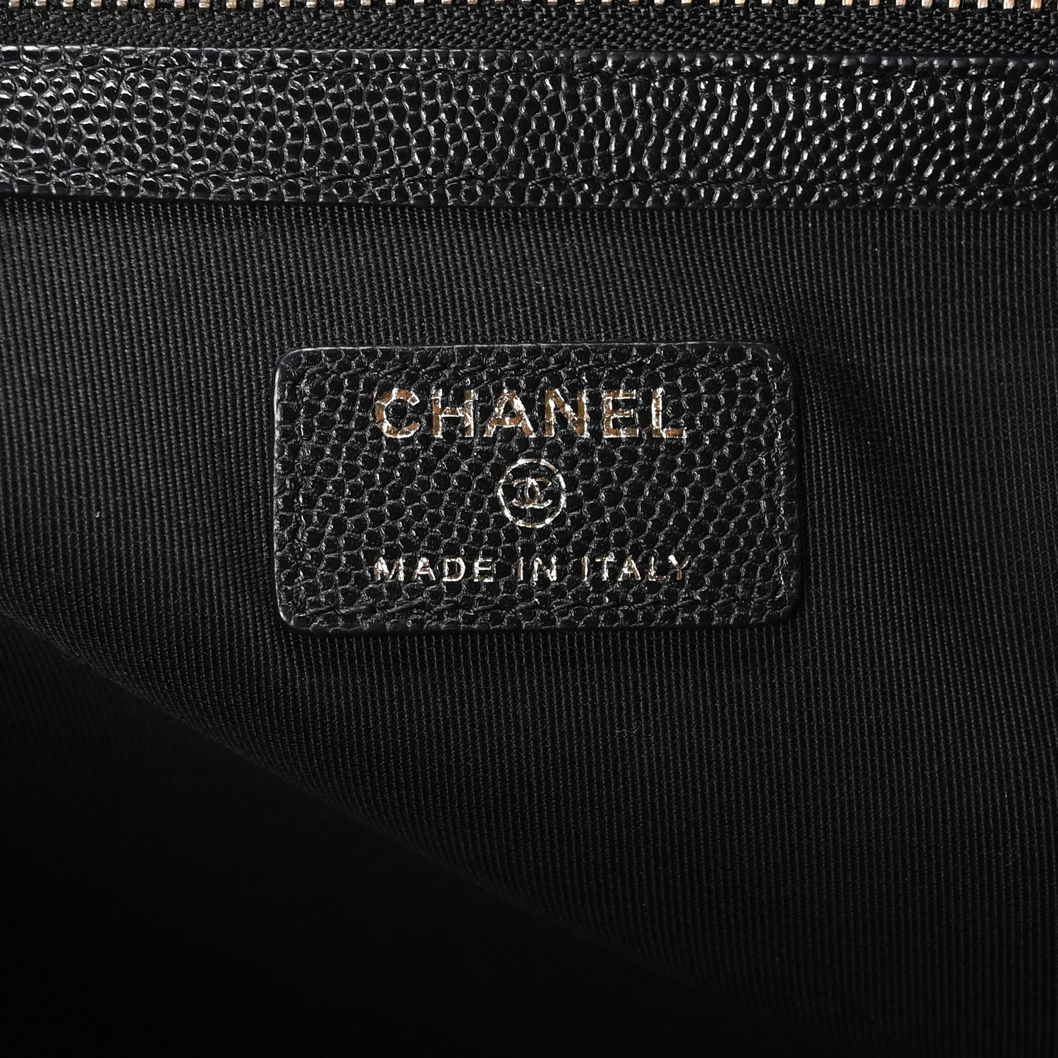 Chanel Iridescent Caviar Quilted Large Cosmetic Case Black 6 of 9