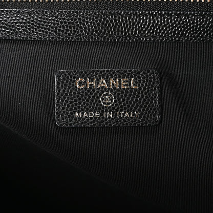 Chanel Iridescent Caviar Quilted Large Cosmetic Case Black 6 of 9