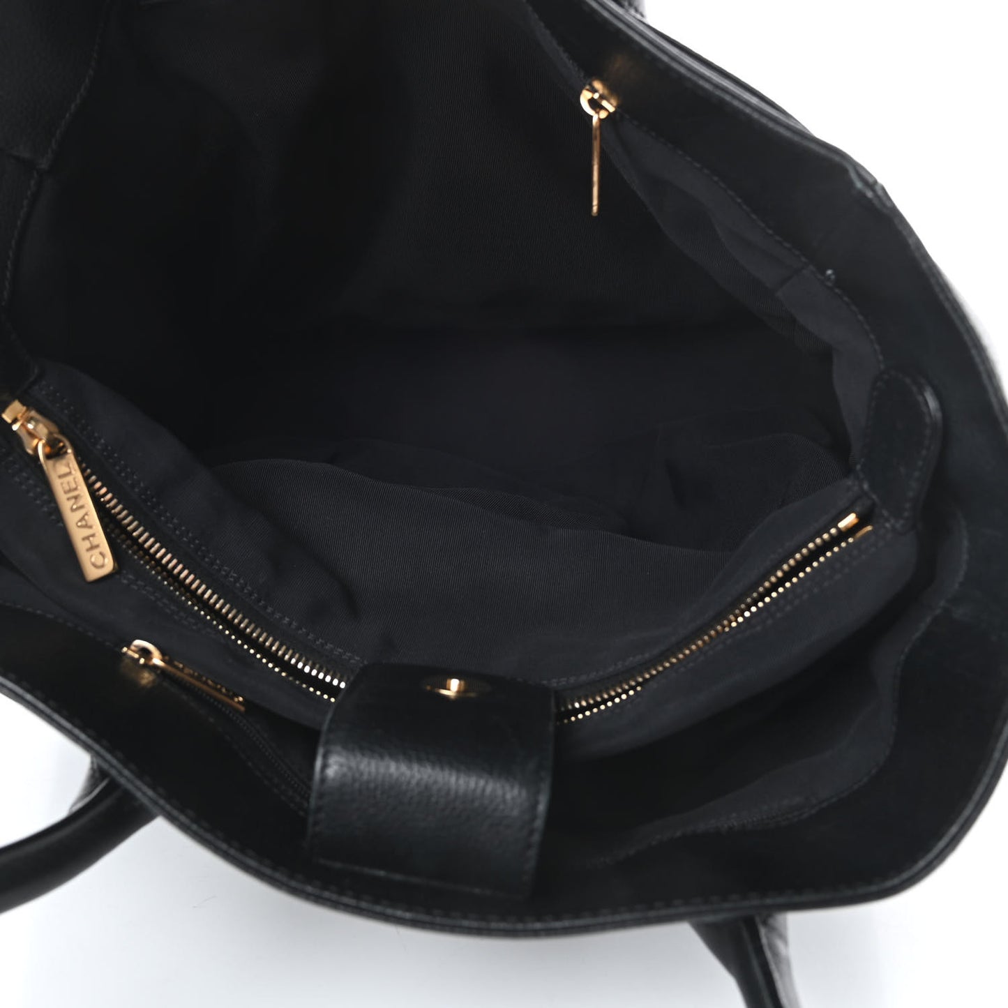 Calfskin Tall Cerf Tote Black