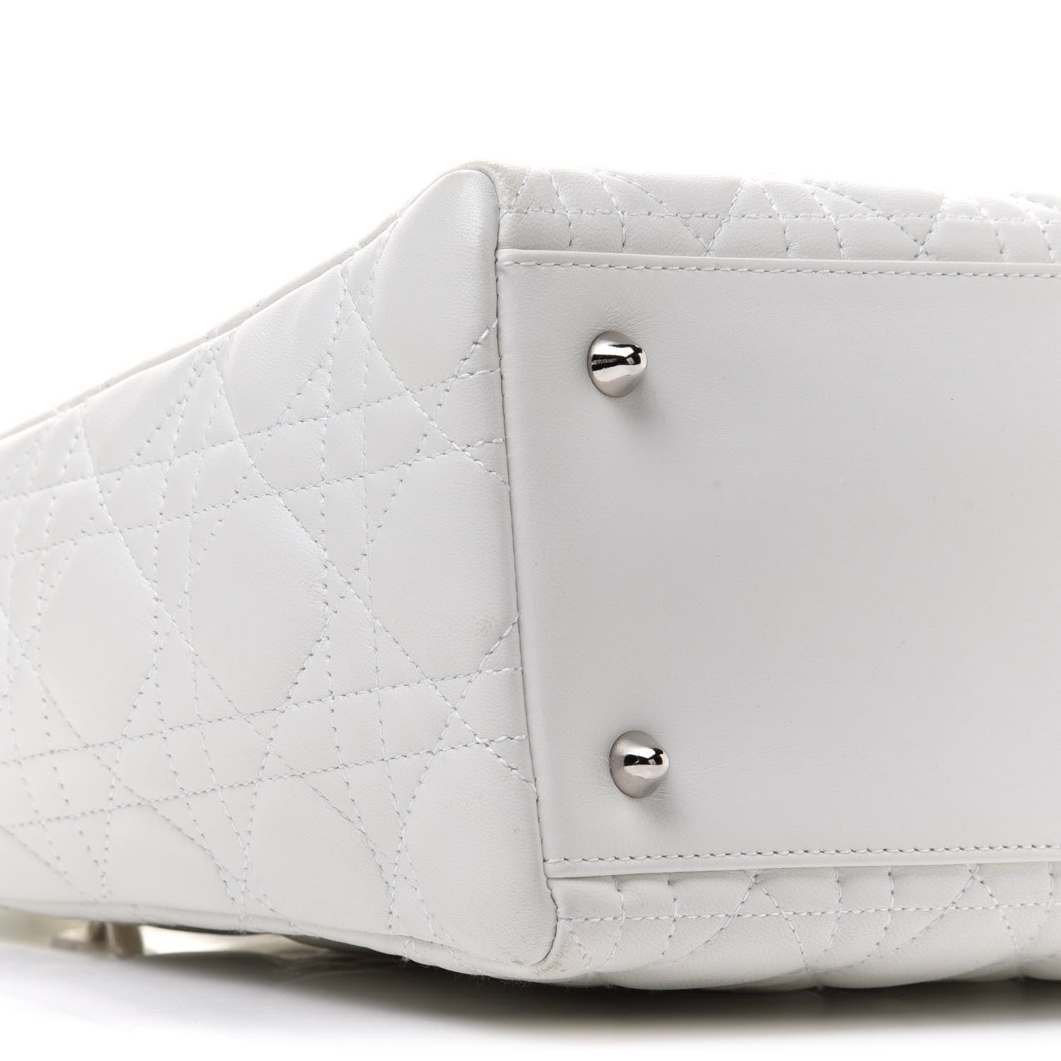 Christian Dior Lambskin Cannage Medium Lady Dior White 5 of 16