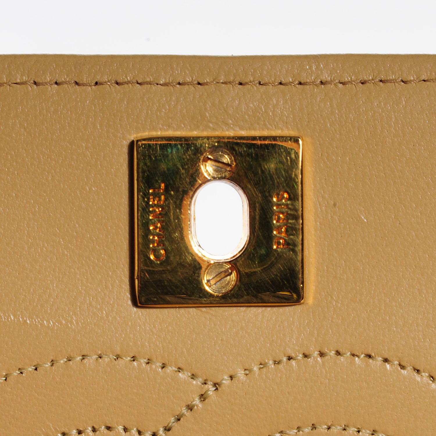 Chanel Lambskin Medium Double Flap Beige 6 of 10