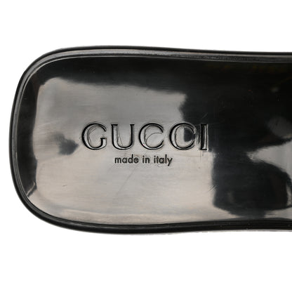 Gucci Rubber Gucci Logo Womens Platform 20/60mm Slide Sandals 39 Black 7 of 11