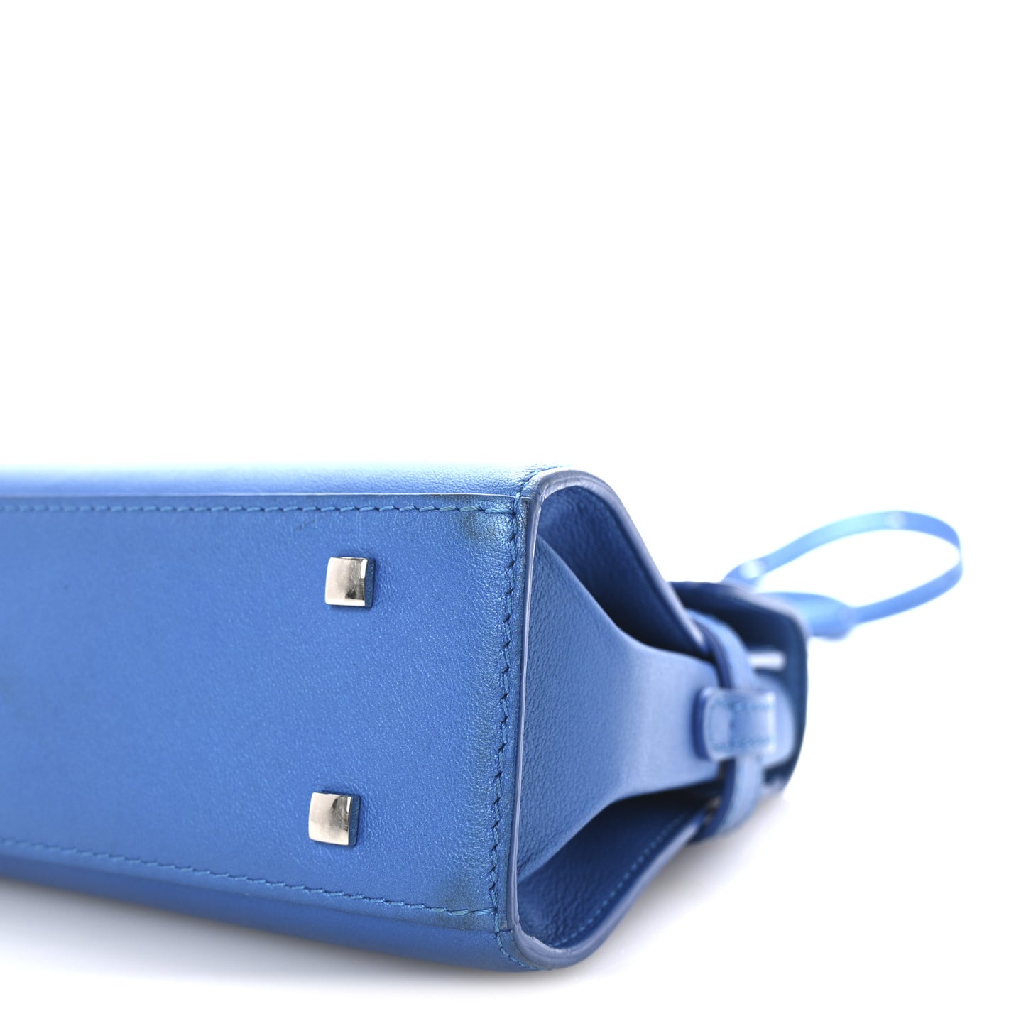 Metallic Calfskin Mini Tempete Satchel Satin Electric
