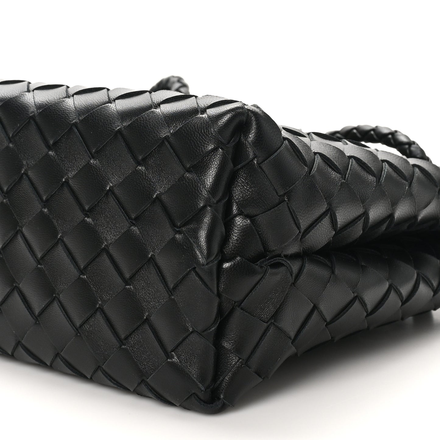 Nappa Intrecciato Small Andiamo Shoulder Bag Black