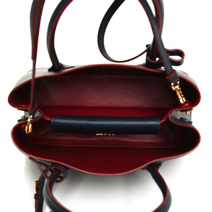 Prada Saffiano Cuir Small Double Bag Baltico Fuoco 4 of 11
