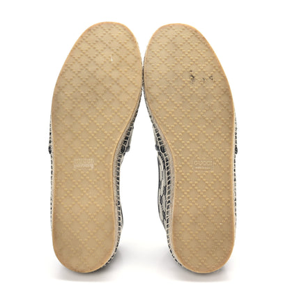 Gucci Monogram Miro Soft Calfskin Mens Espadrilles 12 Beige Blue 5 of 8