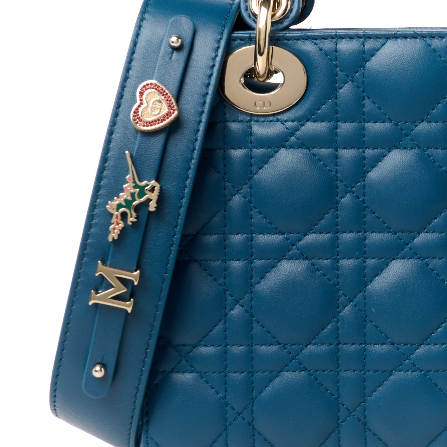 Christian Dior Lambskin Cannage Small My ABCDior My Lady Dior Deep Ocean 8 of 11