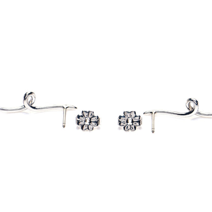 Tiffany Sterling Silver Rose Quartz Twirl Drop Earrings 4 of 4