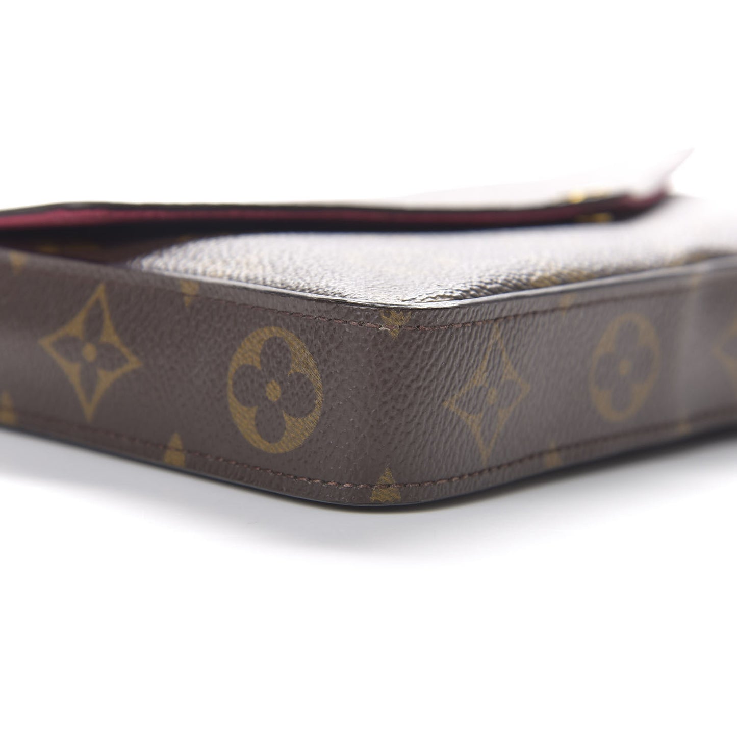 Monogram Pochette Felicie Chain Wallet Fuchsia