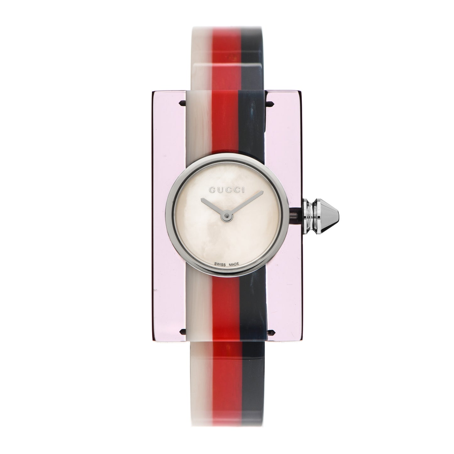 Stainless Steel Plexiglass Mother of Pearl 24mm Quartz Watch