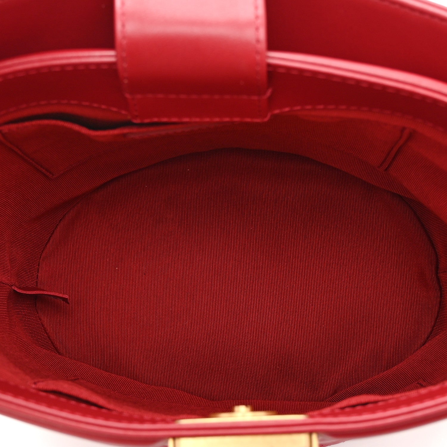 Chanel Calfskin Quilted Boy Bucket Bag Red 5 of 10