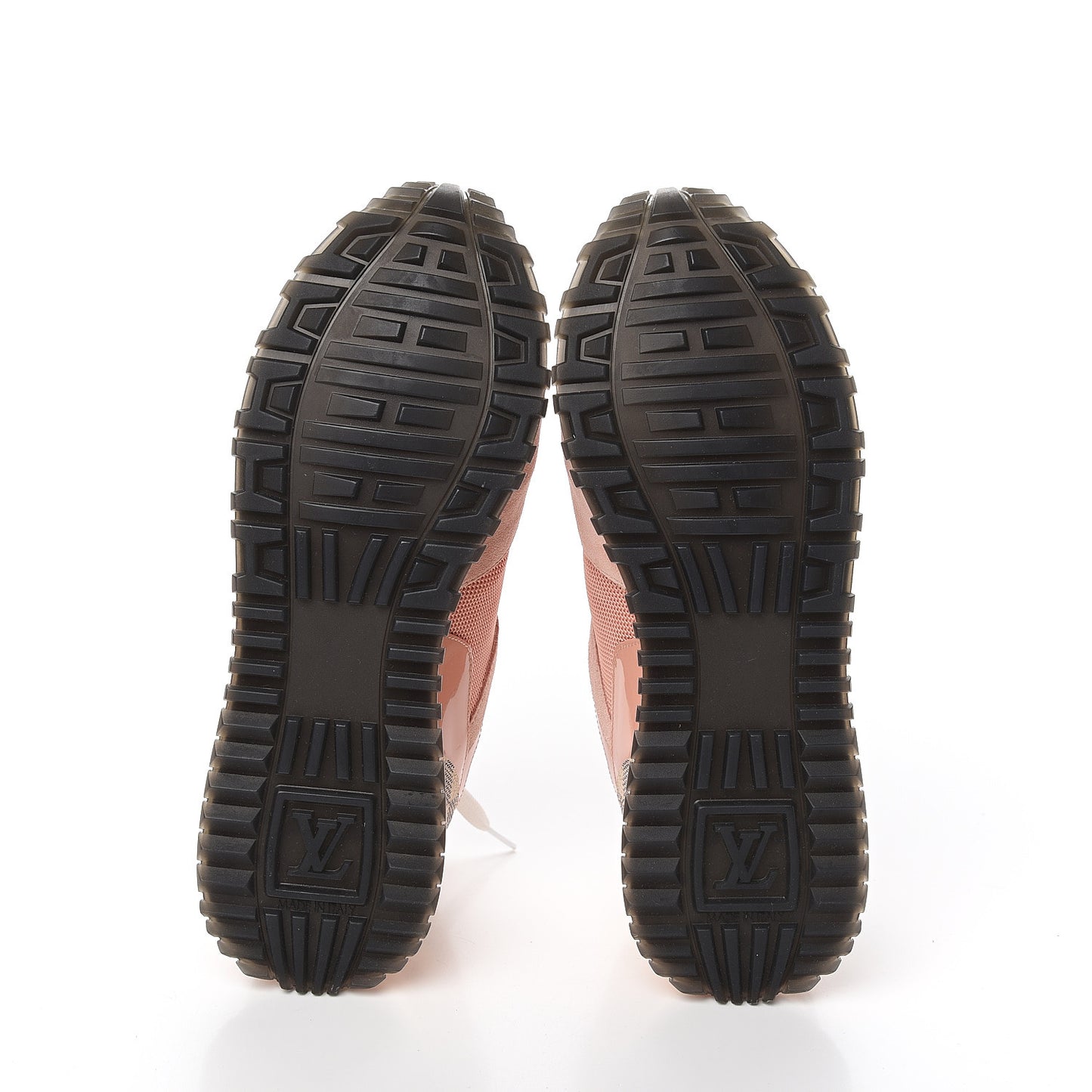 Suede Damier Azur Run Away Sneakers 36 Pink