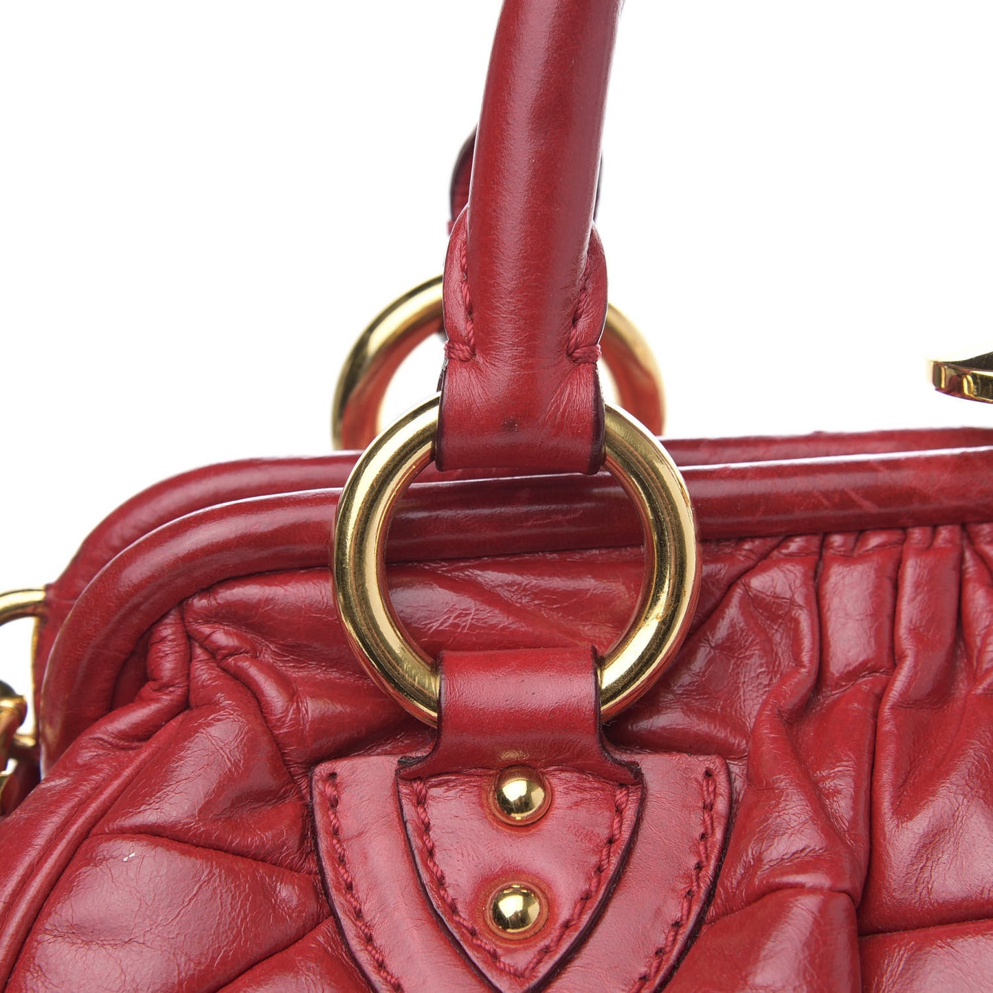 Lambskin Quilted Stam Red