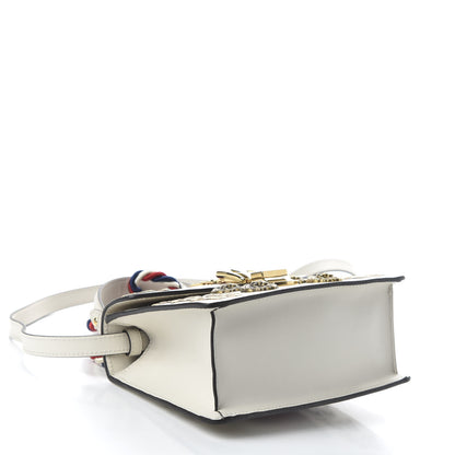 Gucci Calfskin Animal Studs Mini Sylvie Top Handle Bag White 4 of 10