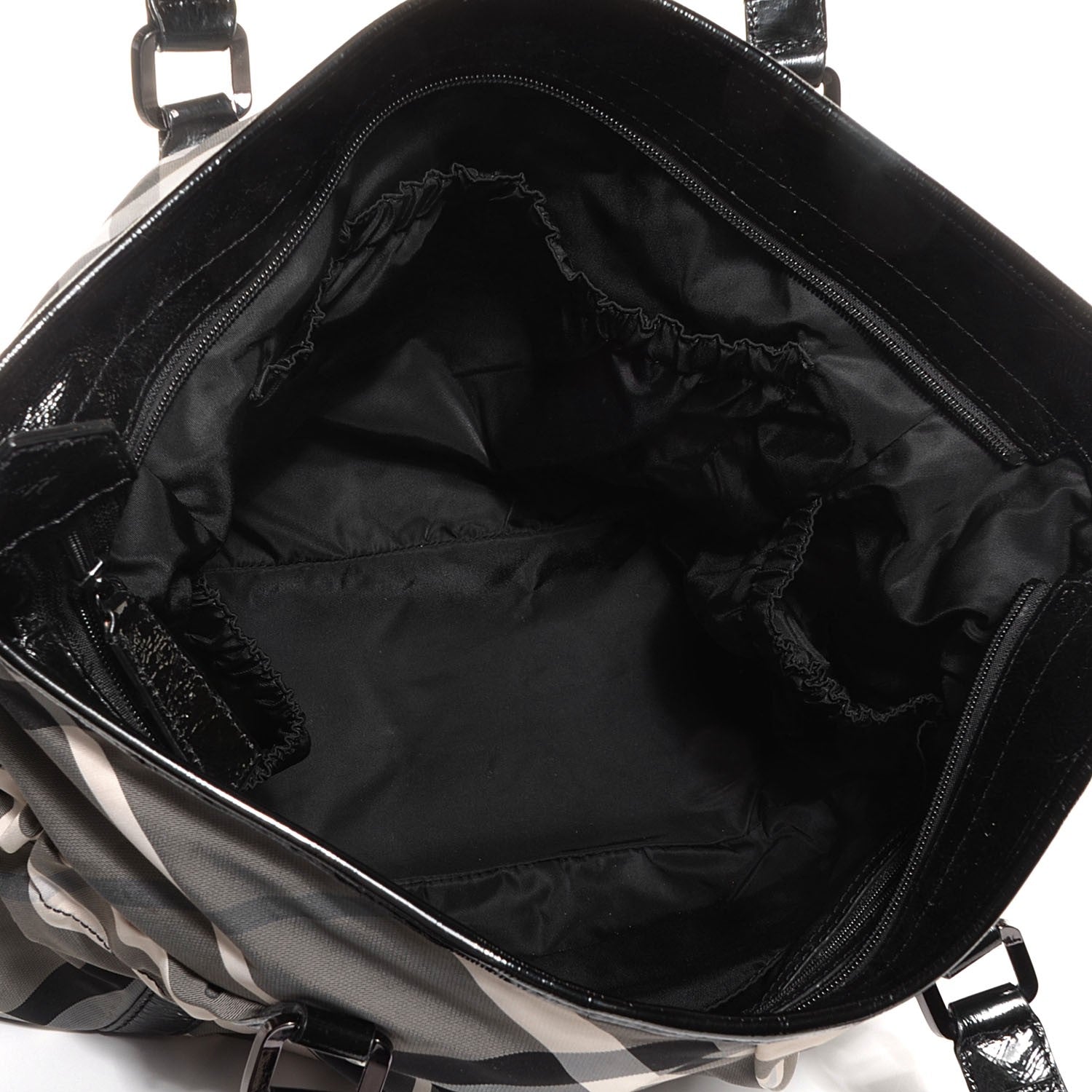 Burberry Nylon Beat Check Diaper Bag Black 5 of 11