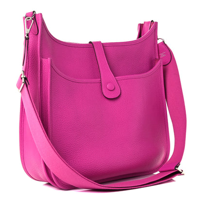 Hermes Taurillon Clemence Evelyne III GM Magnolia 3 of 10