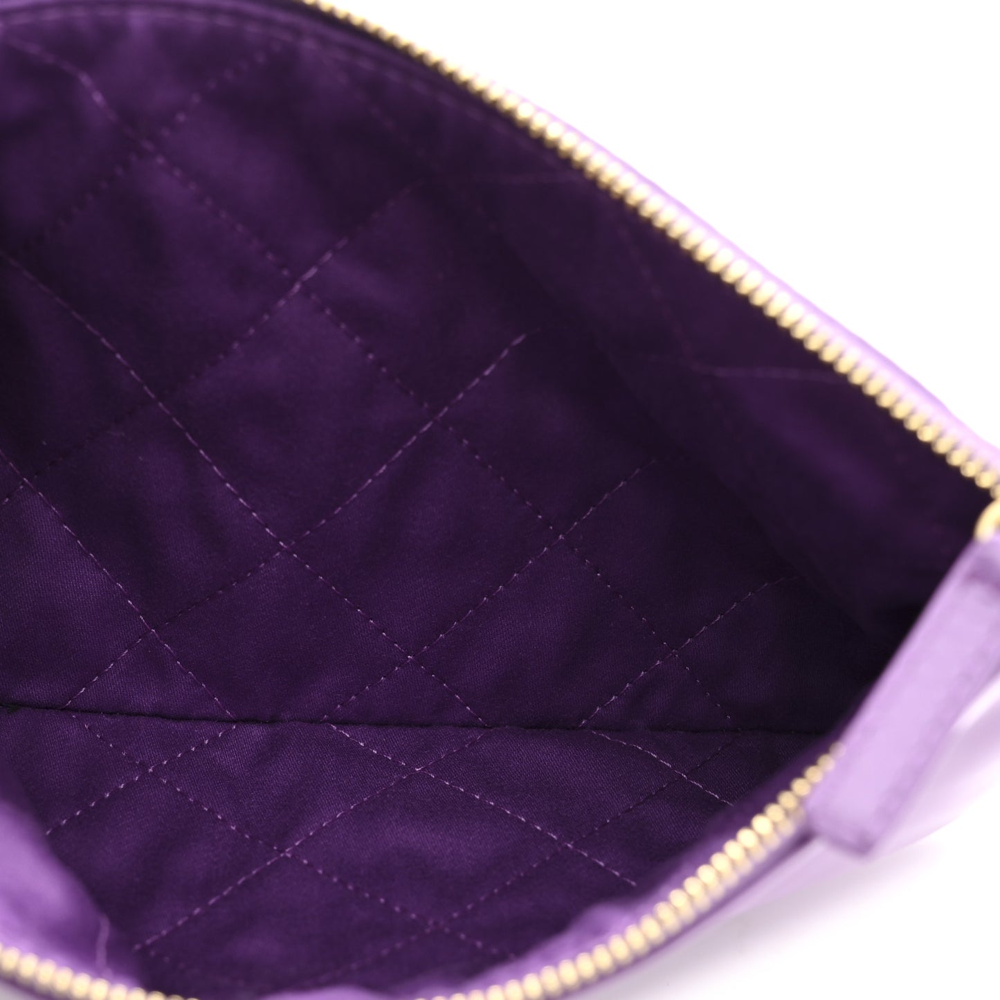 Shiny Calfskin Chanel 22 Removable Pouch Purple