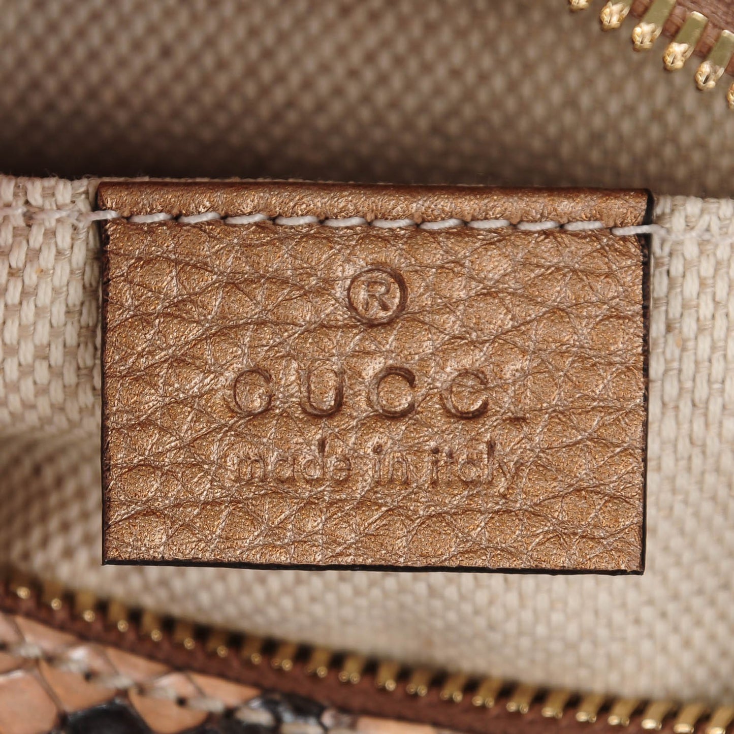 Metallic Python Small Soho Disco Bag Pink Pearl