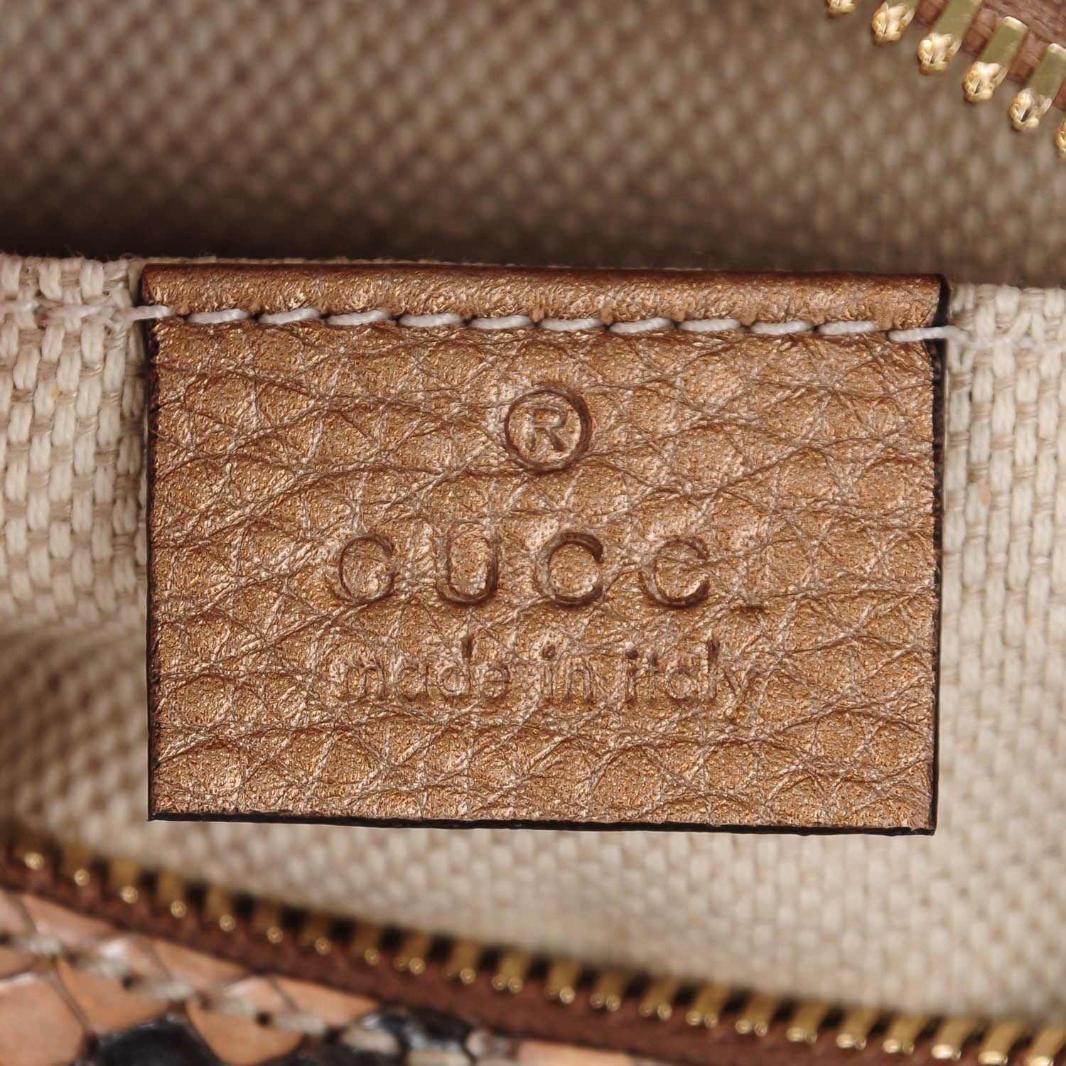 Gucci Metallic Python Small Soho Disco Bag Pink Pearl 6 of 7