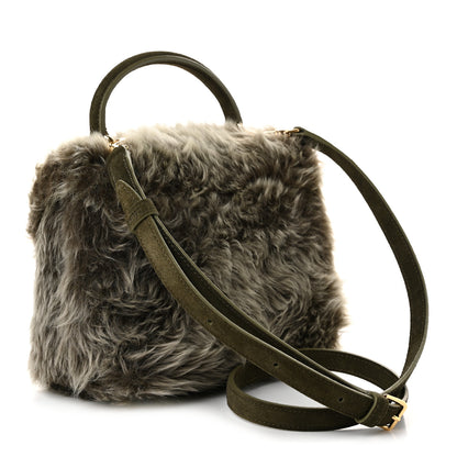 Celine Shearling Suede Calfskin Teen Nino Golden Khaki 3 of 10