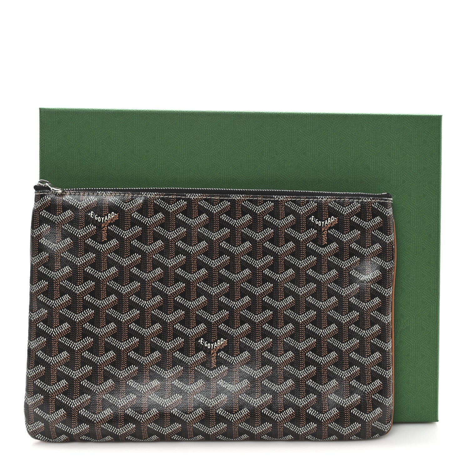 Goyard Goyardine Senat Pochette MM Black Gold 8 of 9