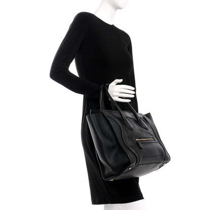 Celine Smooth Calfskin Mini Luggage Black 2 of 19