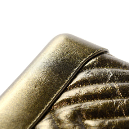 Chanel Metallic Calfskin Chevron Quilted Small Gabrielle Hobo Gold 10 of 12
