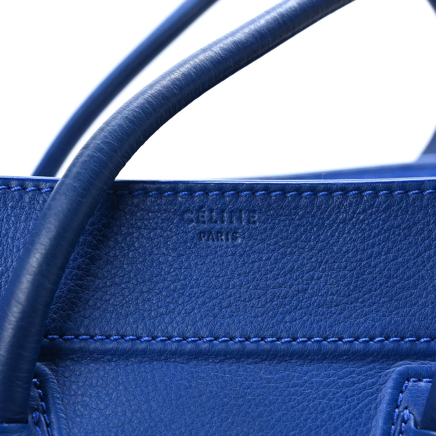 Celine Supple Calfskin Medium Phantom Luggage Royal Blue 6 of 10
