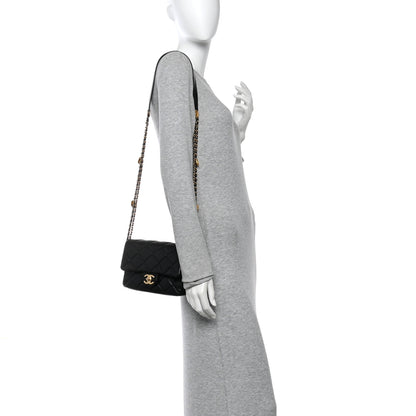 Chanel Caviar Quilted Small Twist Your Buttons Flap Black 2 of 10