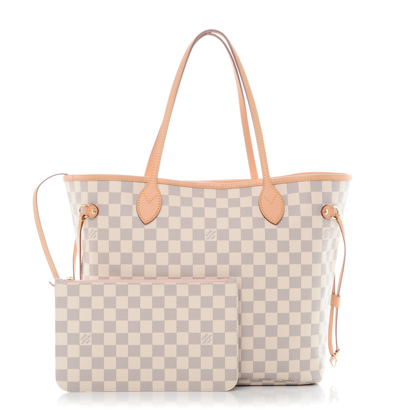 Damier Azur Neo Neverfull MM Rose Ballerine
