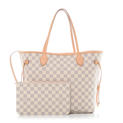 Louis Vuitton Damier Azur Neo Neverfull MM Rose Ballerine 1 of 9