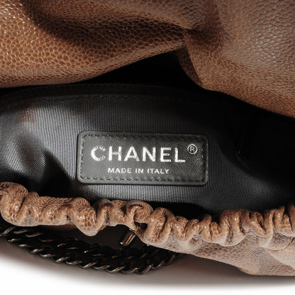Chanel Caviar Quilted Medium Elastic Flap Brown 6 of 8