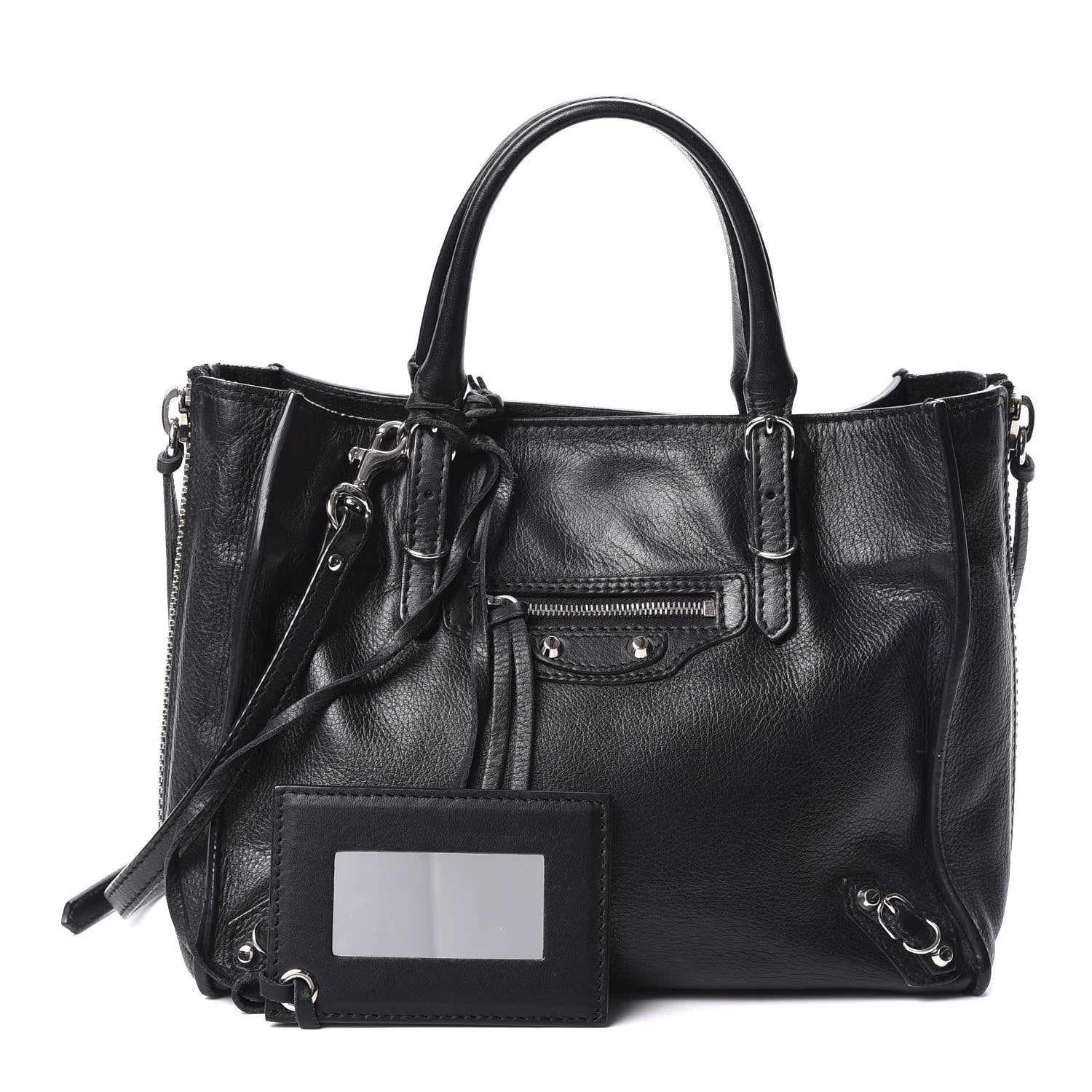 Balenciaga Calfskin Papier Mini A4 Zip Around Tote Black 1 of 9