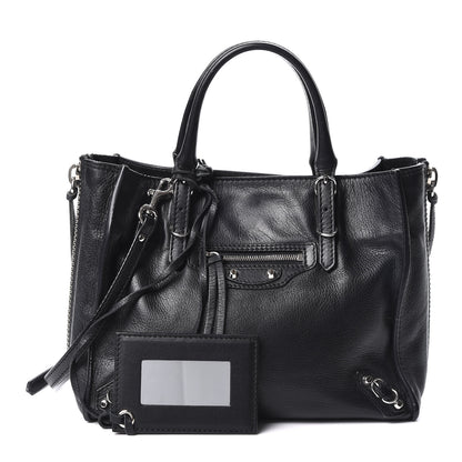 Balenciaga Calfskin Papier Mini A4 Zip Around Tote Black 1 of 9
