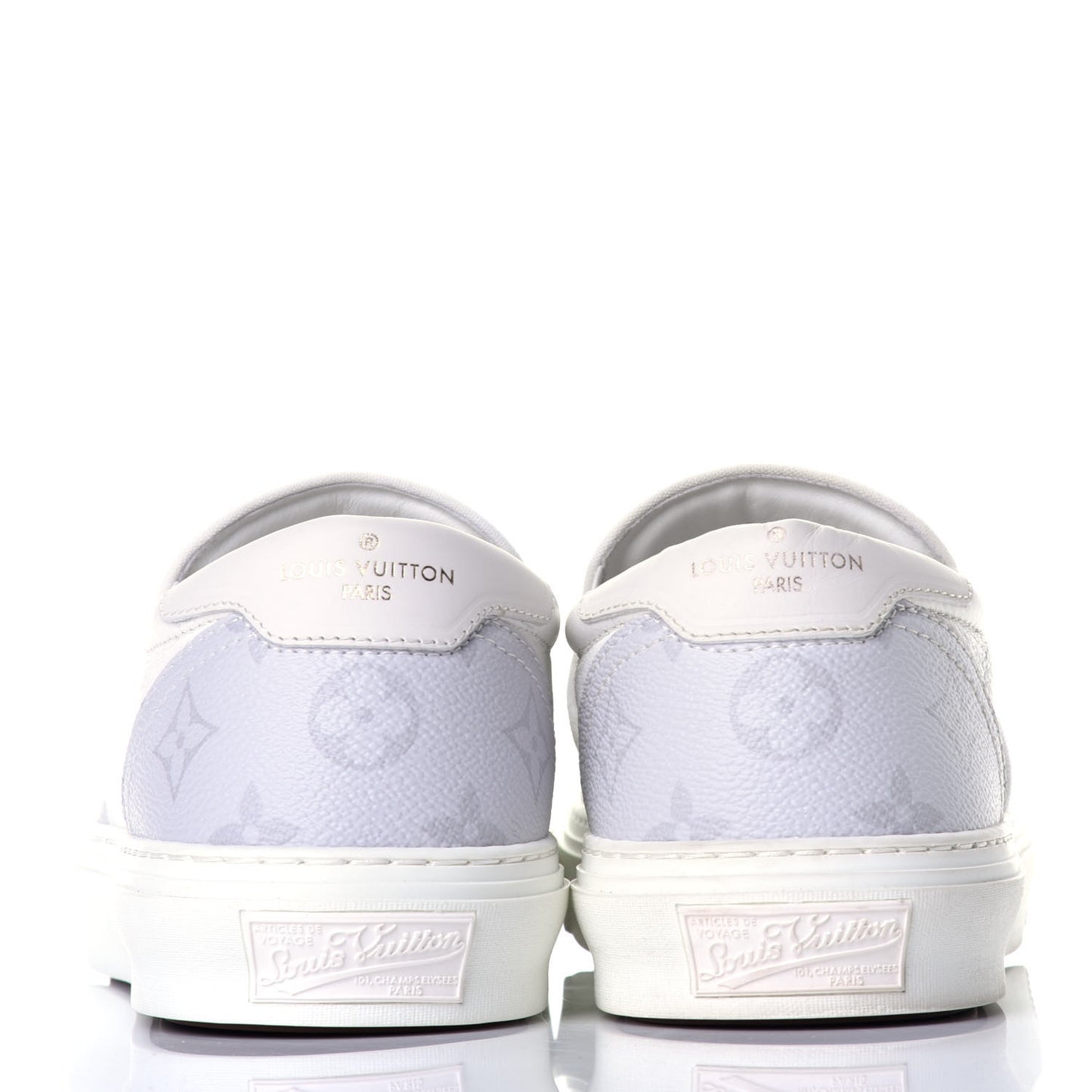 Monogram Mens Trocadero Slip On Sneakers 8 White