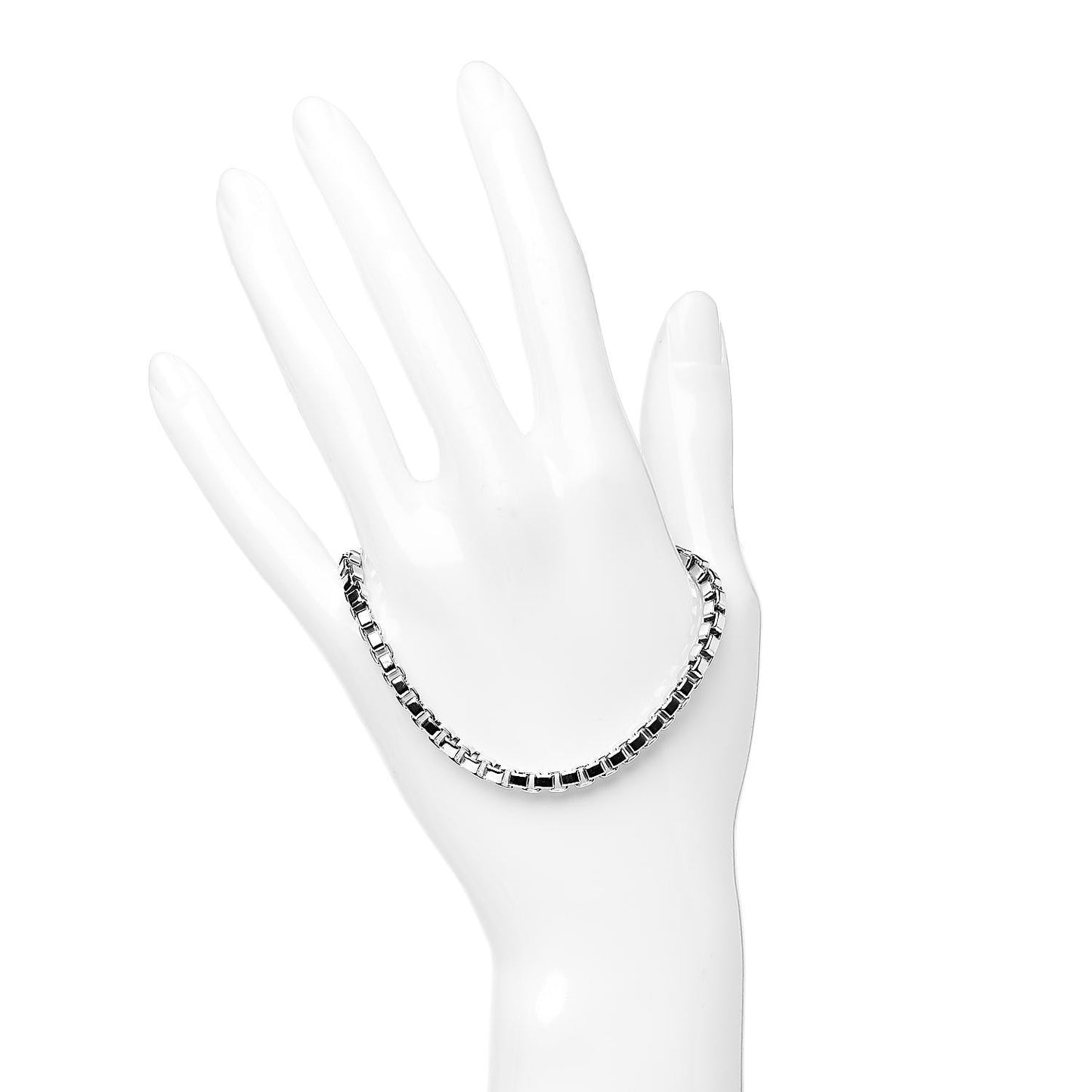 Sterling Silver 4mm Venetian Link Bracelet