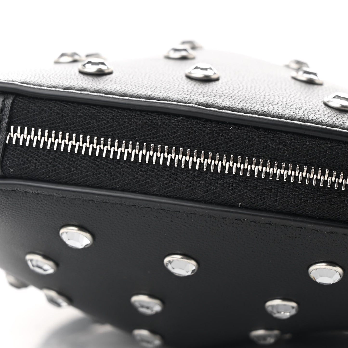 Lambskin Crystal Embellished Le Coeur Bag  Black