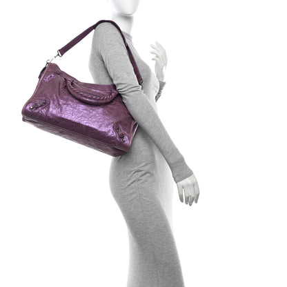Balenciaga Agneau Classic Hardware City Metallic Purple 2 of 12