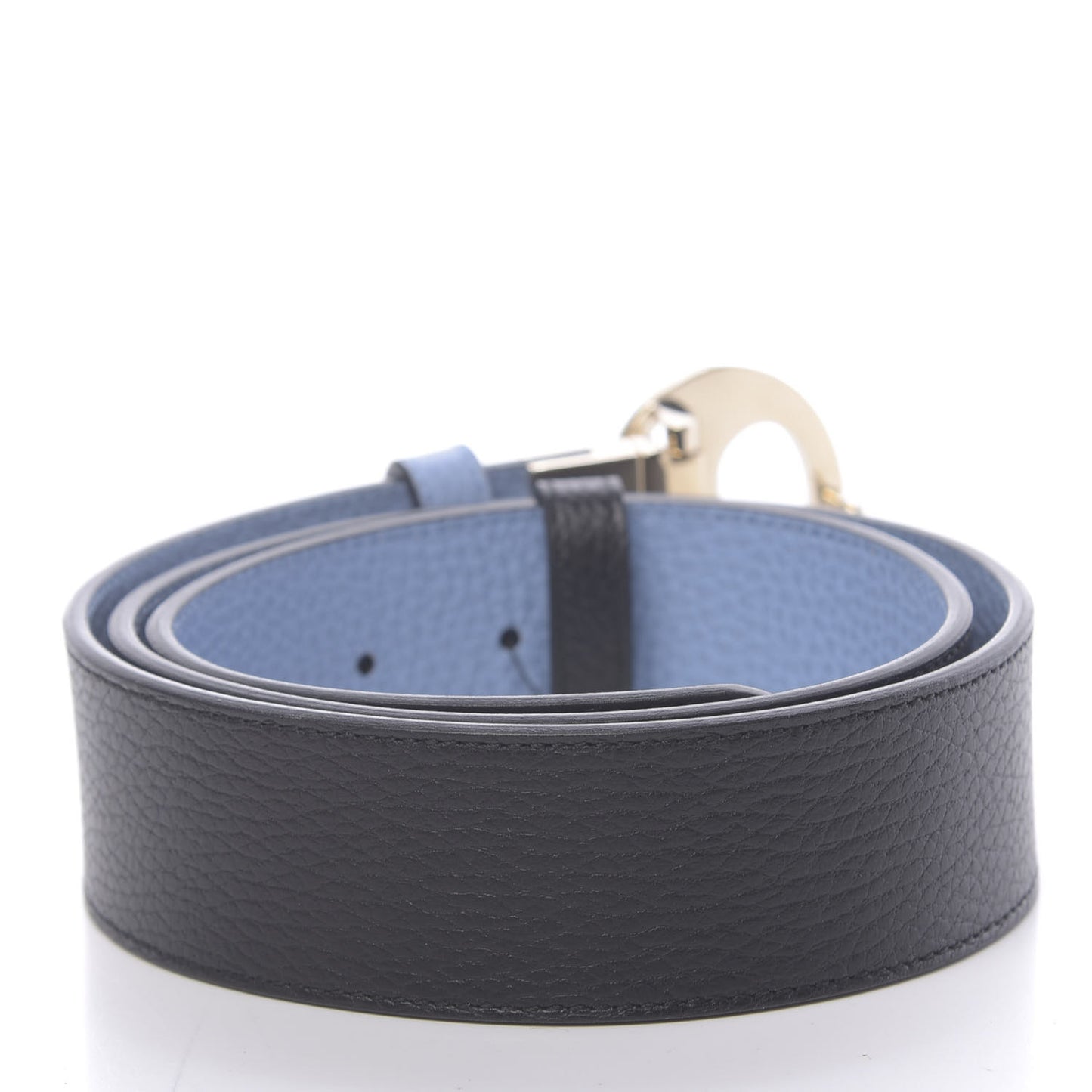 Dollar Calfskin 1973 Reversible Belt 90 36 Black Mineral Blue