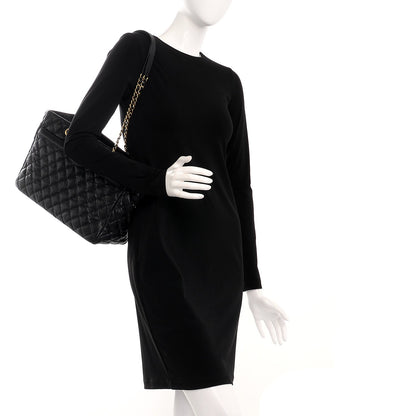 Chanel Crumpled Grained Calfskin Quilted Tote Black 2 of 7