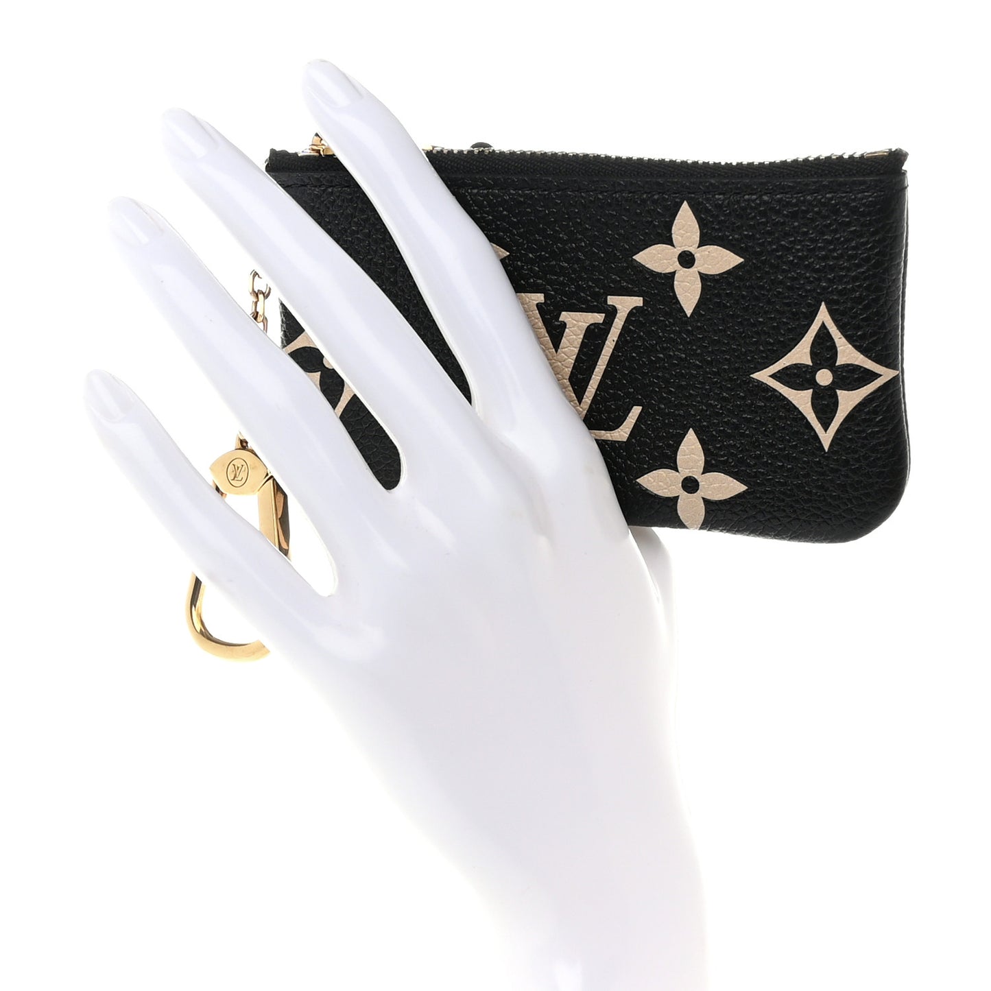 Empreinte Monogram Giant Key Pouch Black Beige