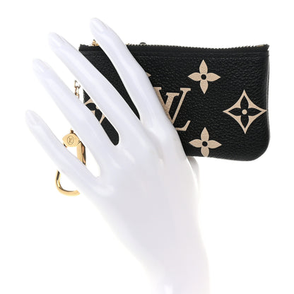 Louis Vuitton Empreinte Monogram Giant Key Pouch Black Beige 2 of 10