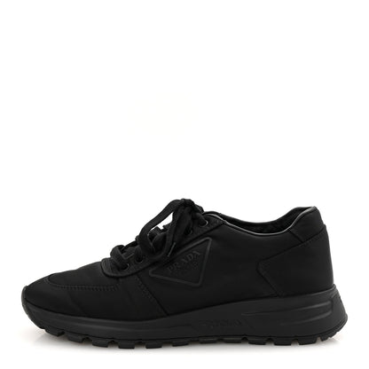 Prada Re-Nylon Gabardine Logo Sneakers 39.5 Black 1 of 7