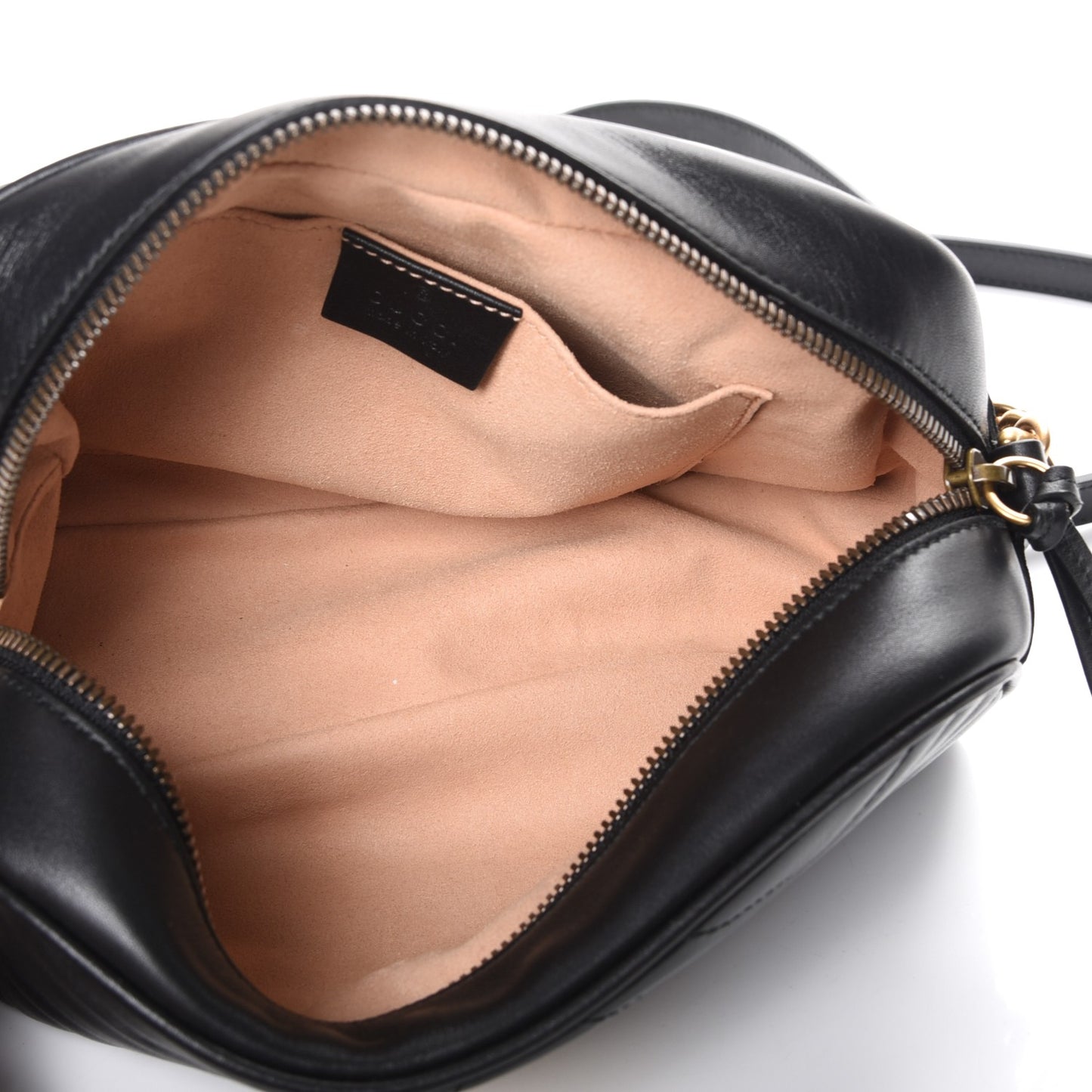 Calfskin Matelasse Small GG Marmont Chain Shoulder Bag Black