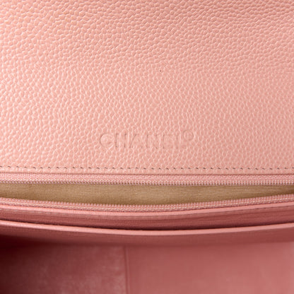 Chanel Caviar Quilted XL Jumbo Single Flap Light Pink 6 of 13