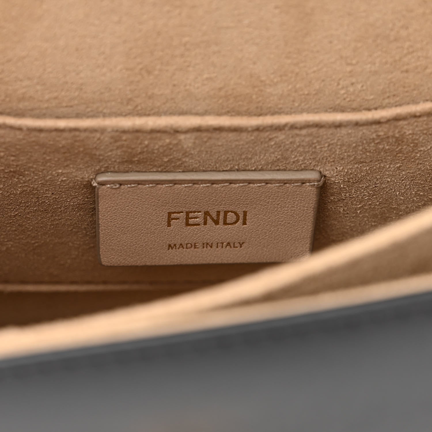 Fendi Vitello Liberty Bi-Color FF 1974 Embossed Small Kan I Shoulder Bag Black Maya 6 of 10