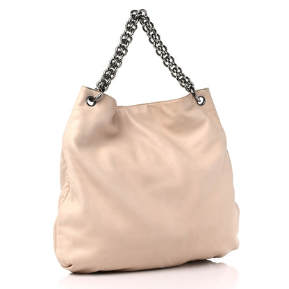 Chanel Lambskin Soft and Chain Large Hobo Beige 3 of 17