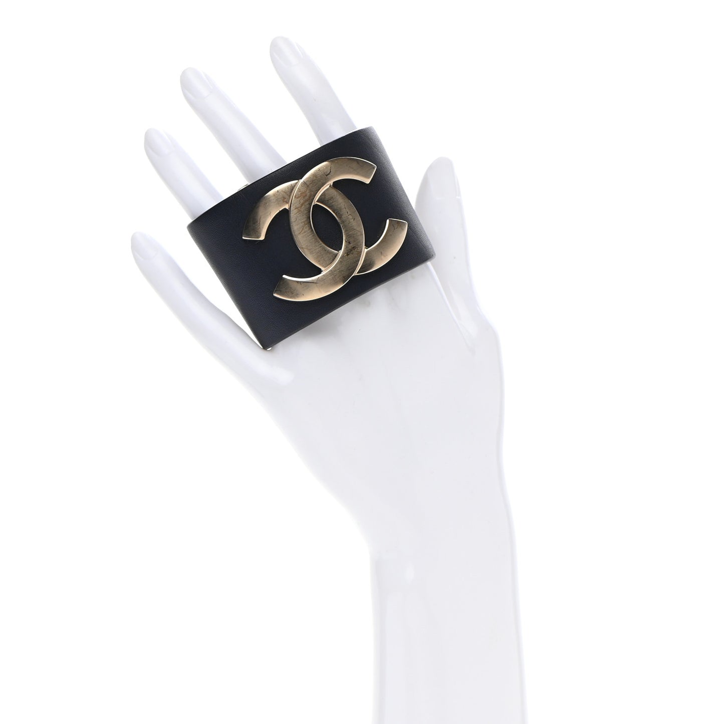 Calfskin CC Wide Cuff S Navy