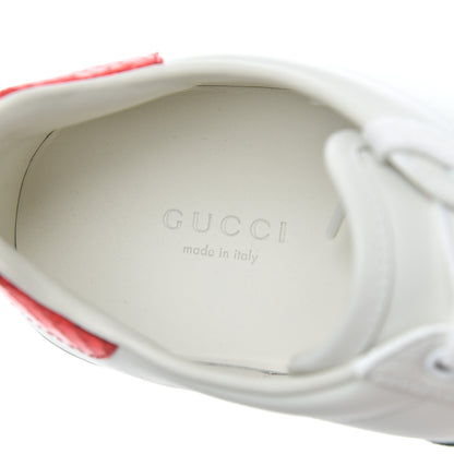 Gucci Calfskin Ayers Bee Embroidered Womens Ace Sneakers 37.5 White Green 7 of 16